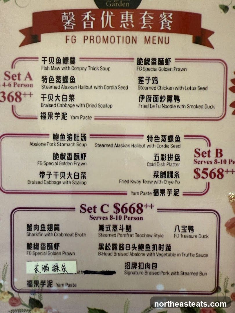 FG PROMOTION MENU