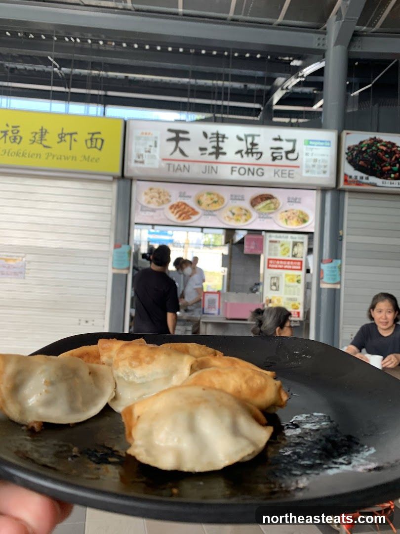Fried Dumplings at a Food Stall