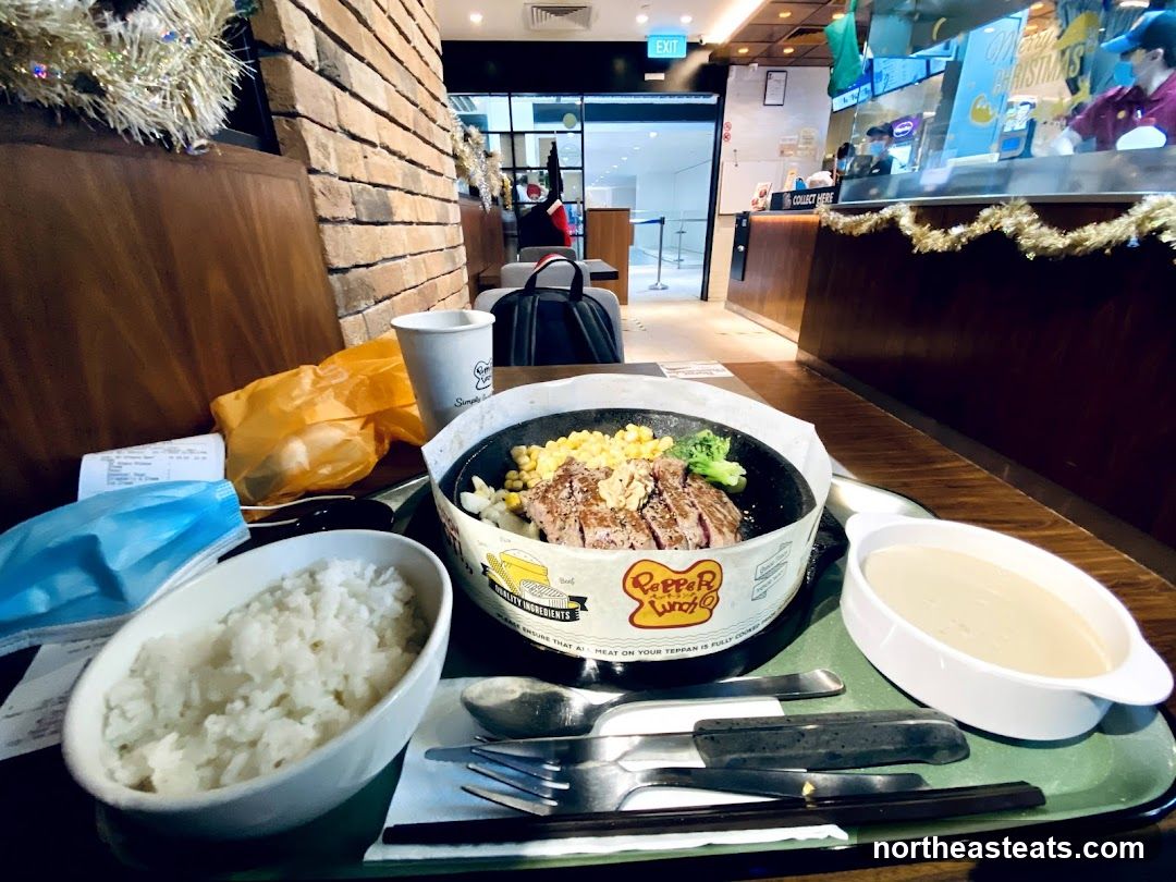 Steak meal at Pepper Lunch