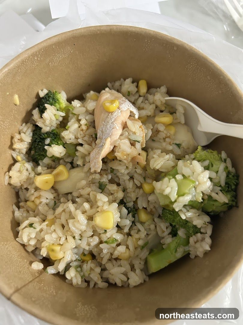 Salmon and Broccoli Fried Rice