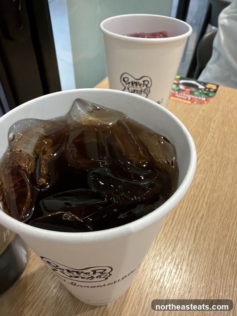 Two drinks with ice