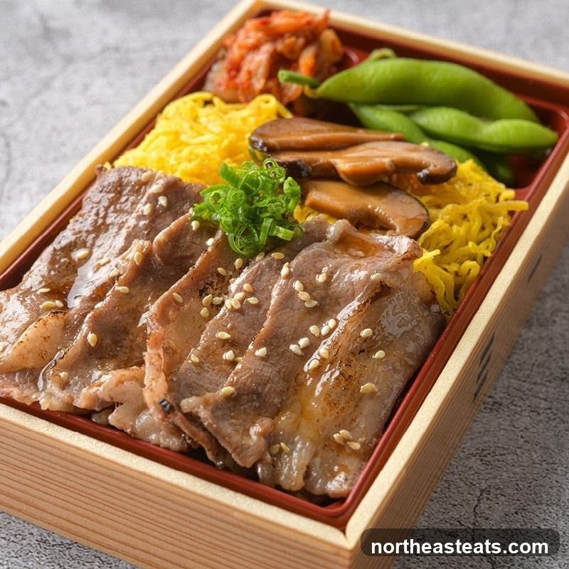 Bento Box with Sliced Beef