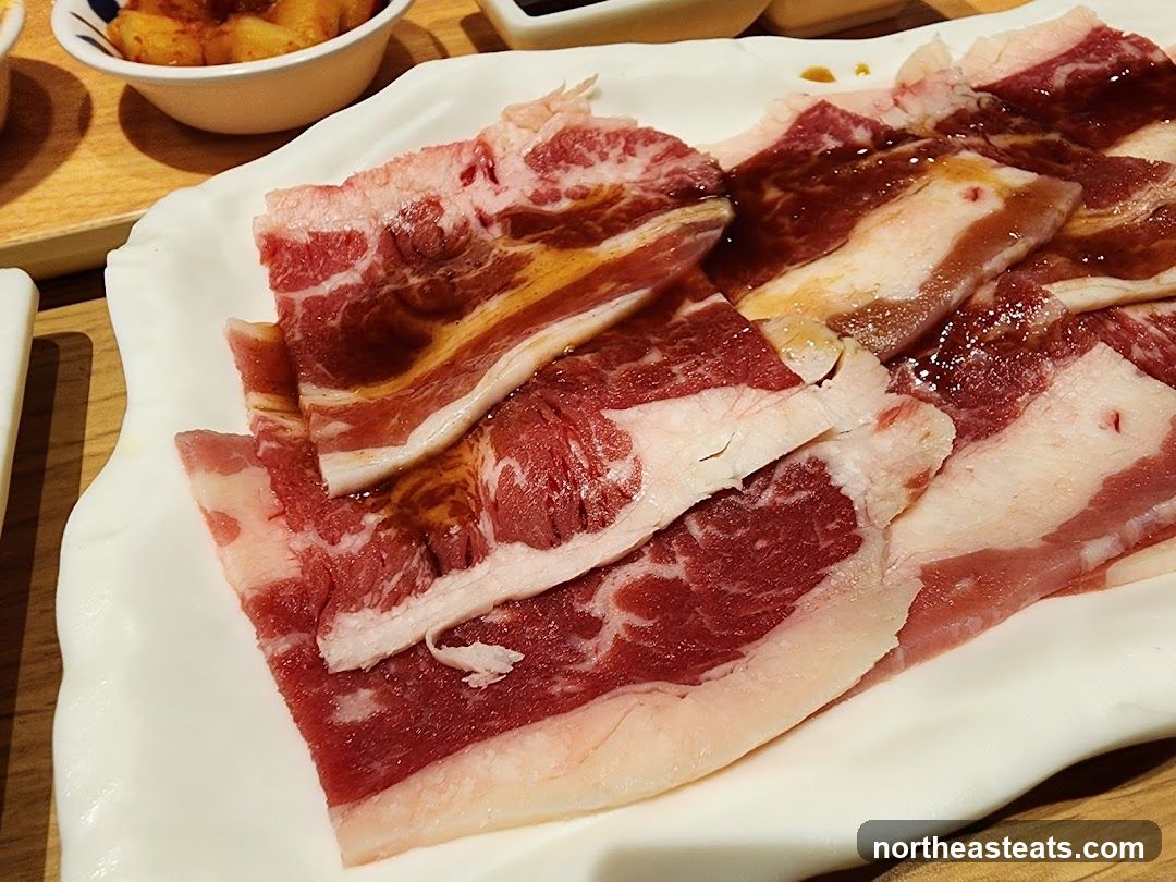 Marinated Raw Beef Slices