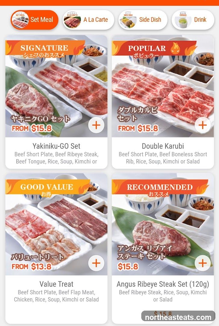 Set Meal Menu
