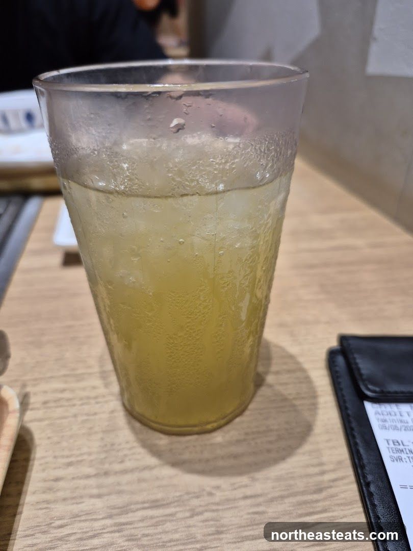 Iced Beverage and Receipt