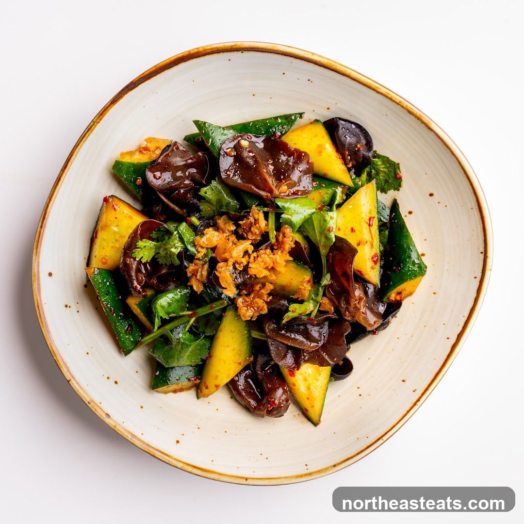 Cucumber and Wood Ear Mushroom Salad