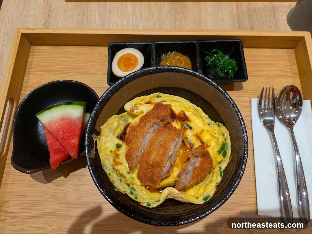 Omelette with Pork Cutlet and Sides