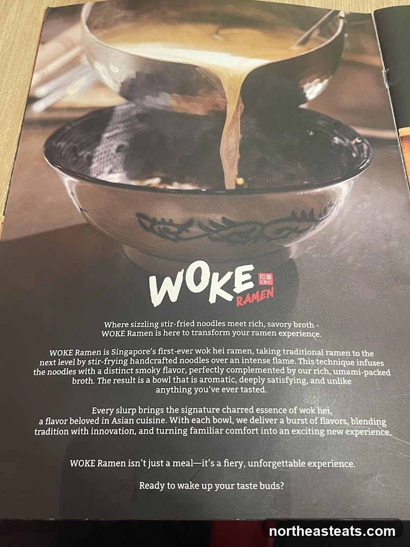 WOKE Ramen Menu Description