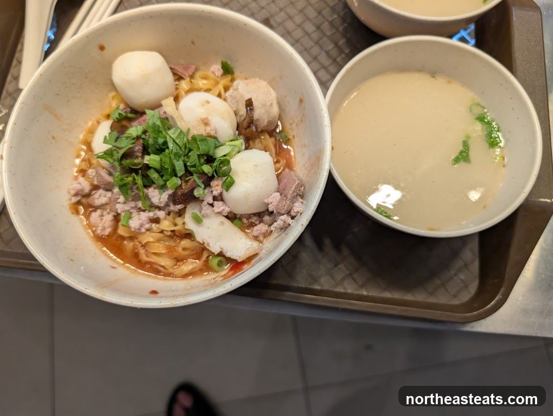 Noodles with Fish Balls and Minced Meat