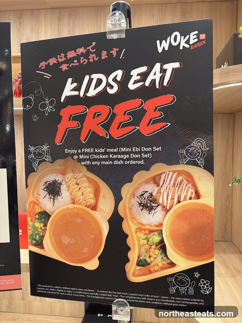Woke Ramen Kids Eat Free Promotion