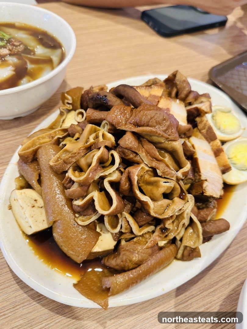Braised Pork Belly and Intestines with Tofu and Eggs