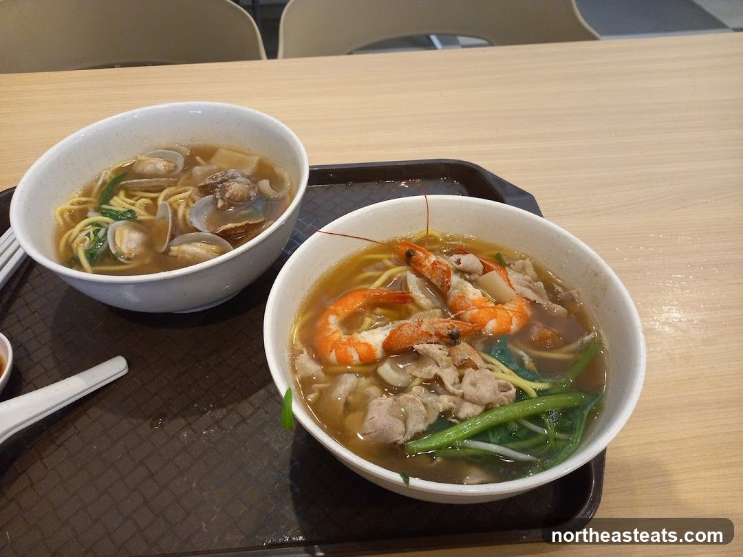 Two bowls of noodle soup