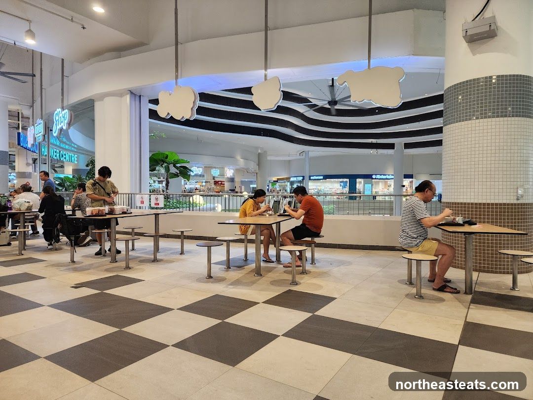 Food court with diners