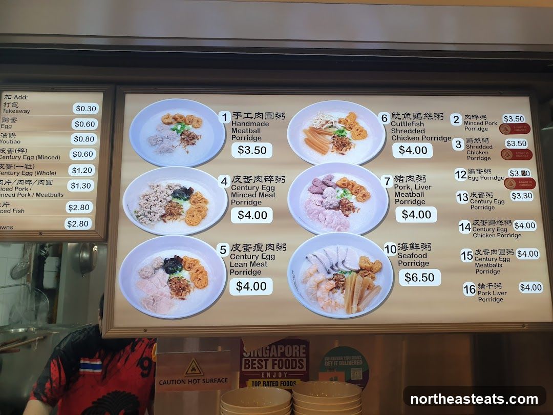 Porridge Menu