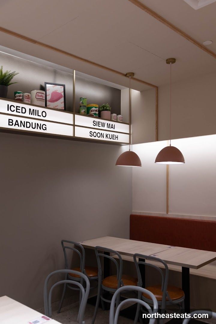 Restaurant Interior with Menu Display