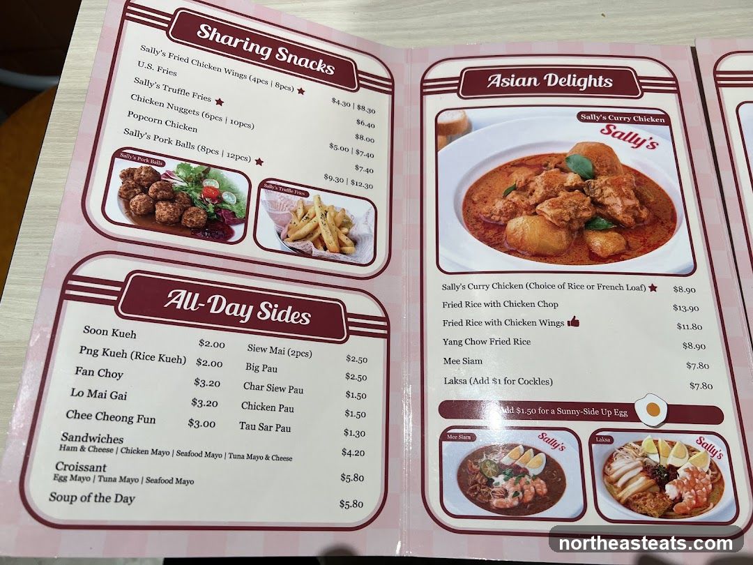 Sally's Menu