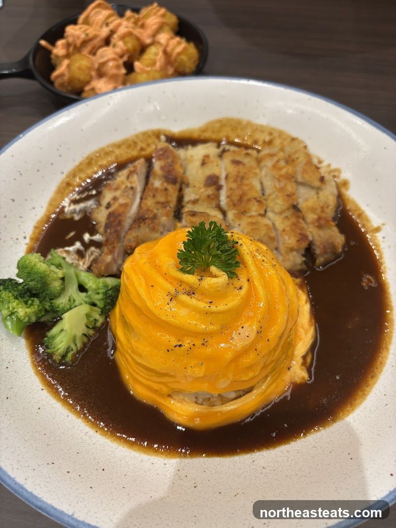 Omurice with Chicken and Tater Tots