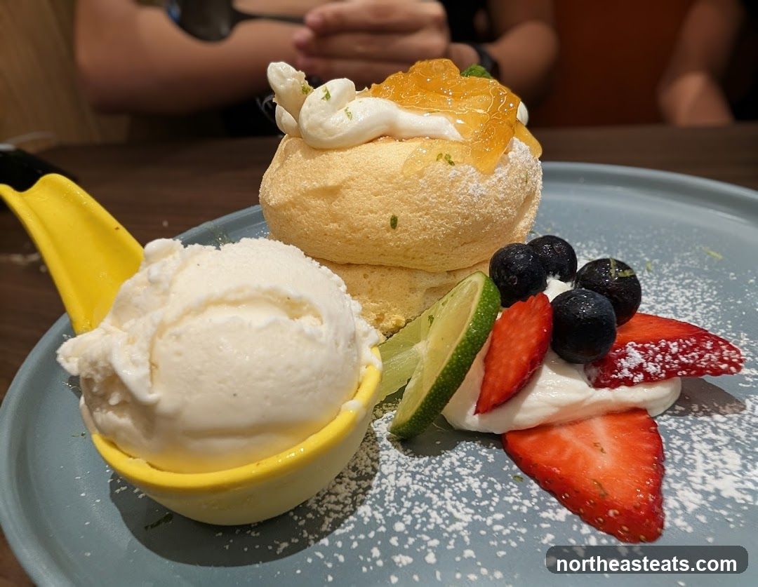 Dessert with Ice Cream and Fruit