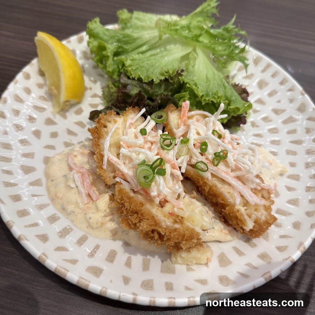 Fried Dish with Crab Salad