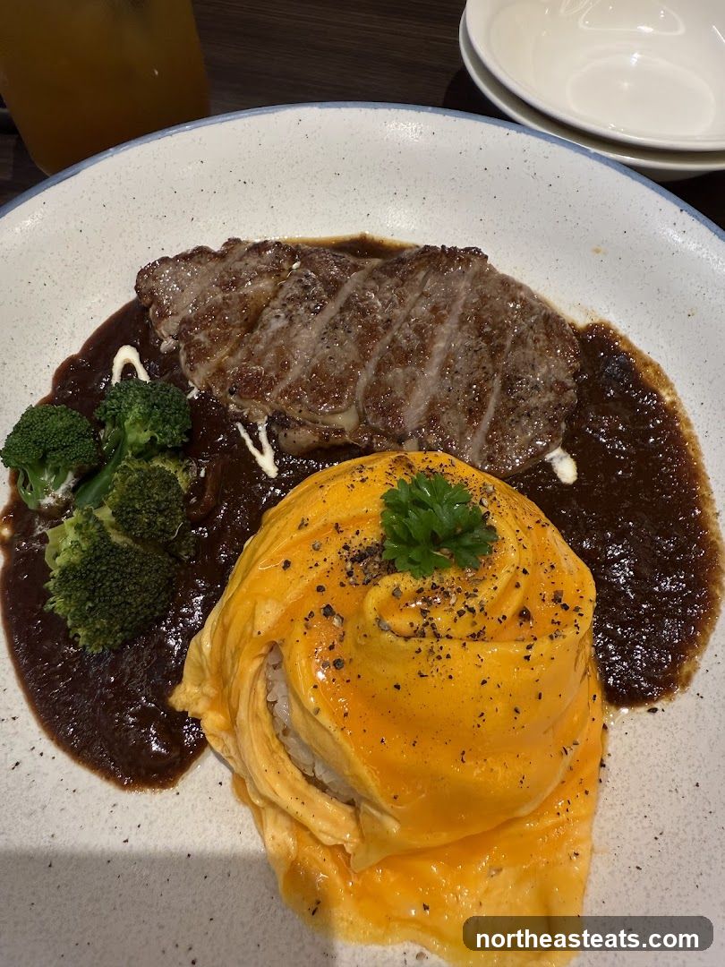 Steak and Omelette Rice