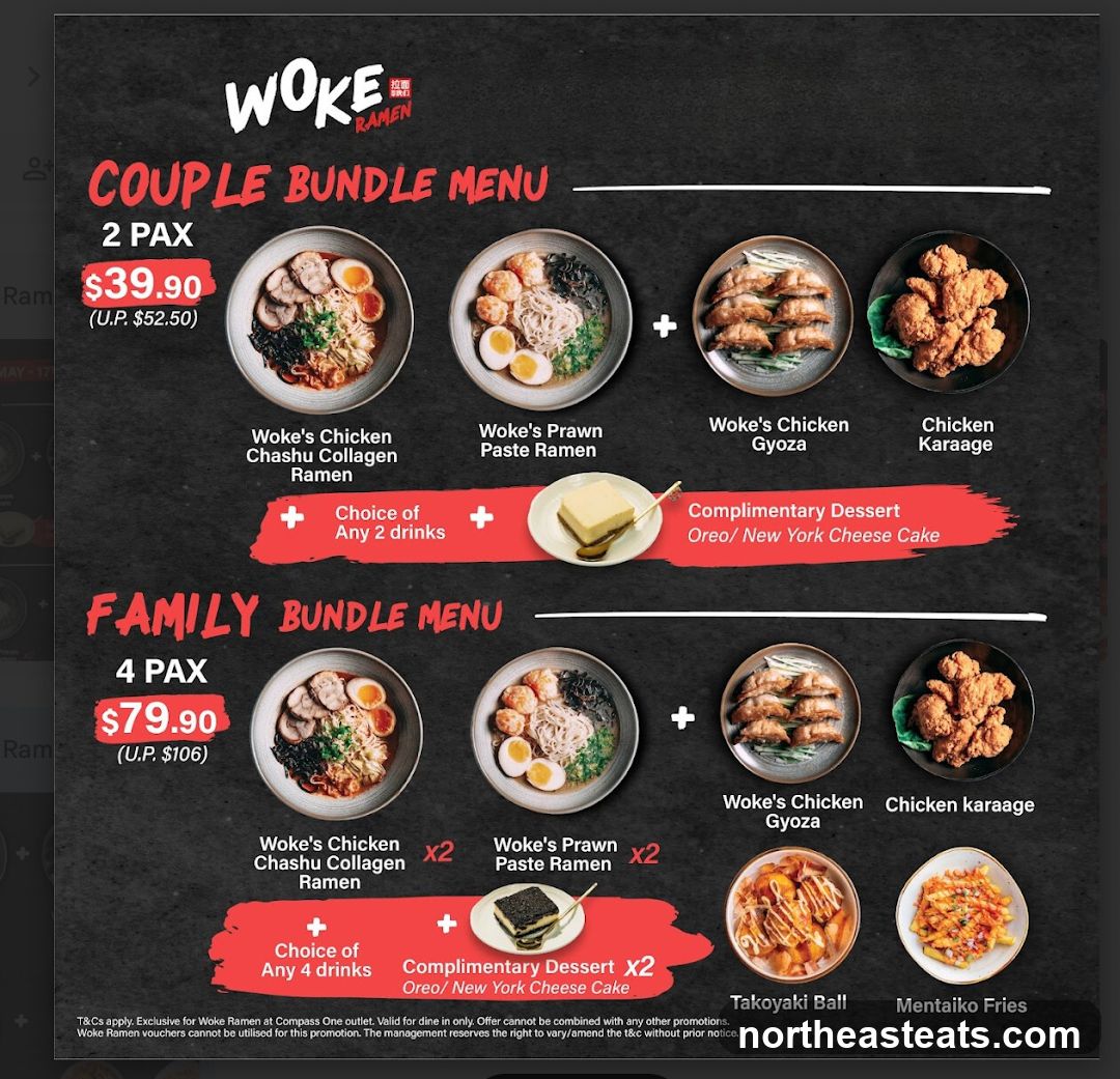 WOKE RAMEN BUNDLE MENUS