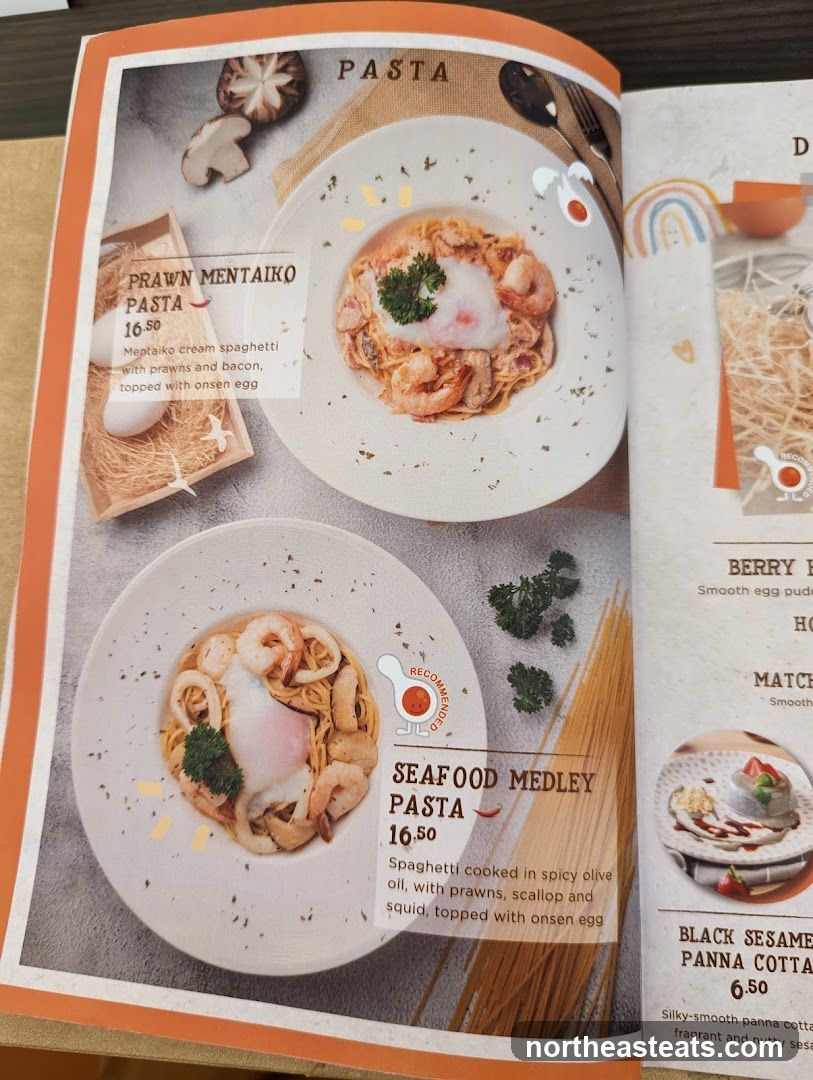 Pasta Menu