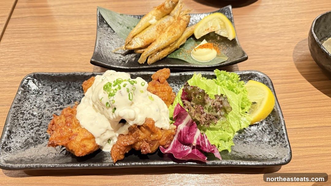 Fried Fish and Chicken with Sauce