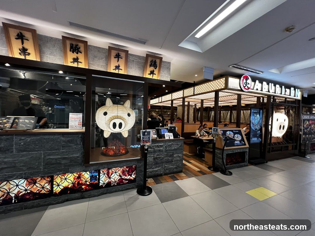 Restaurant Interior with Pig Lantern
