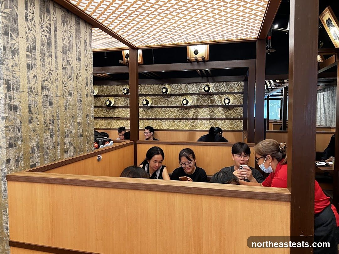 Restaurant Interior with Booth Seating