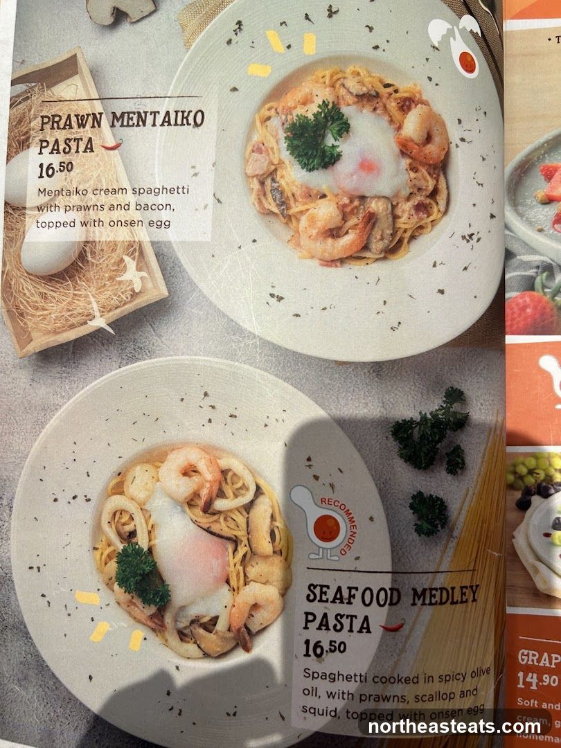 Pasta Menu