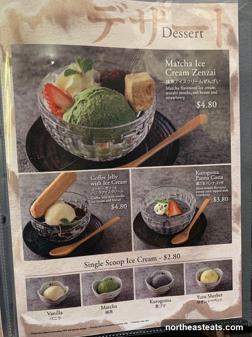 Dessert Menu
