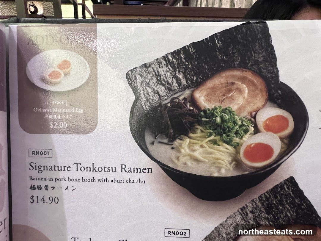 Ramen Menu