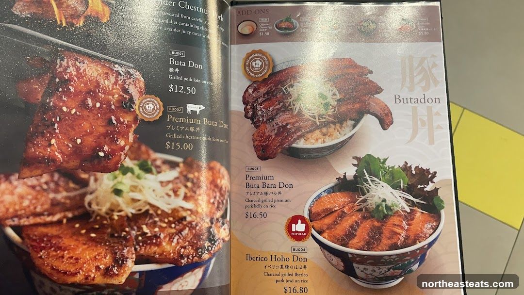 Butadon Menu