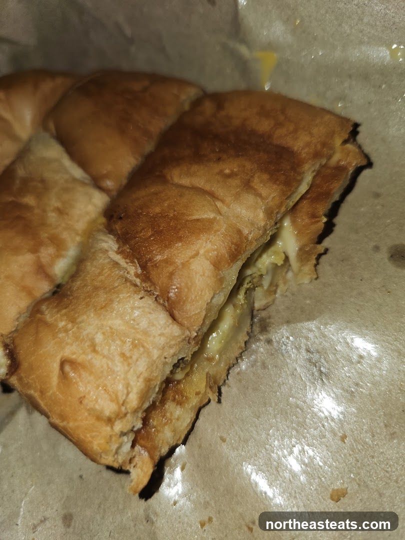 Sandwich with melted cheese