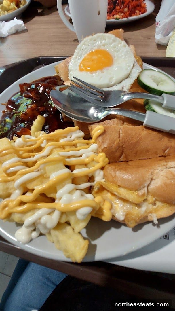 Western-style meal with fries and a burger