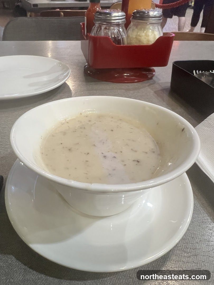 Creamy Soup with Condiments
