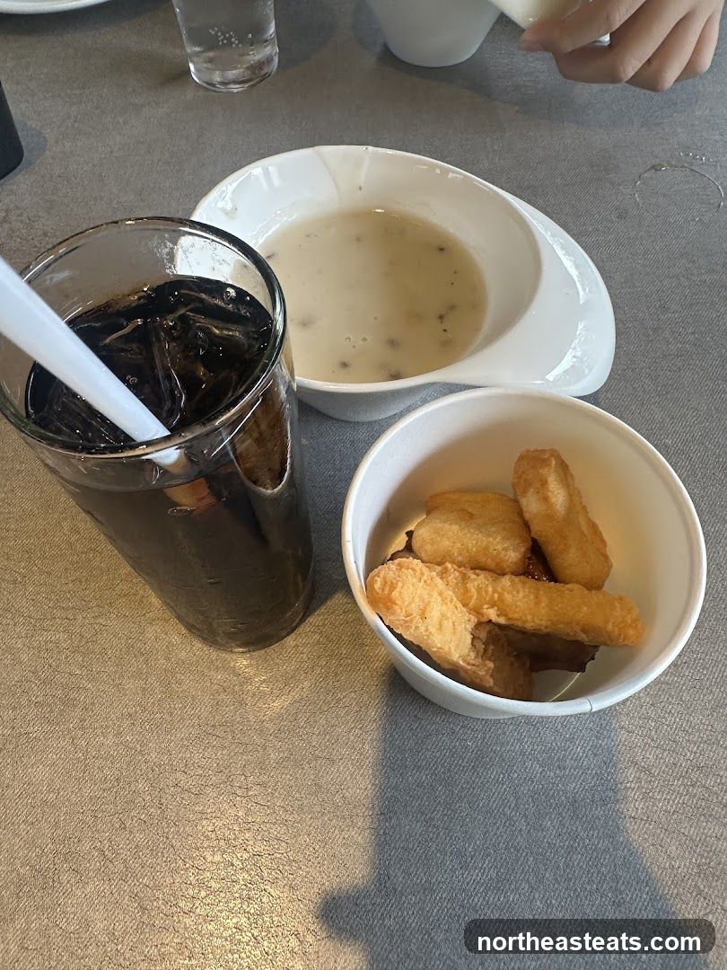 Meal with Soup and Nuggets