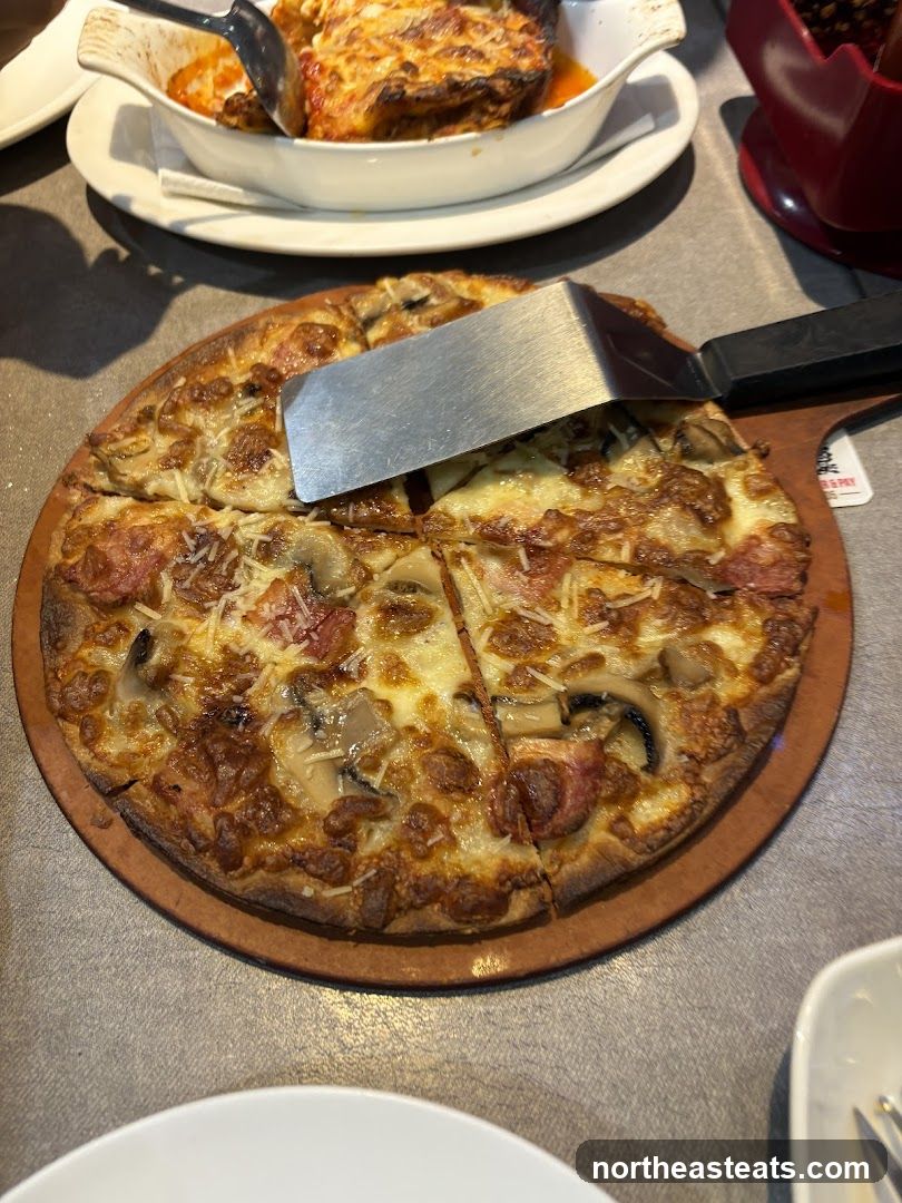 Mushroom and Bacon Pizza