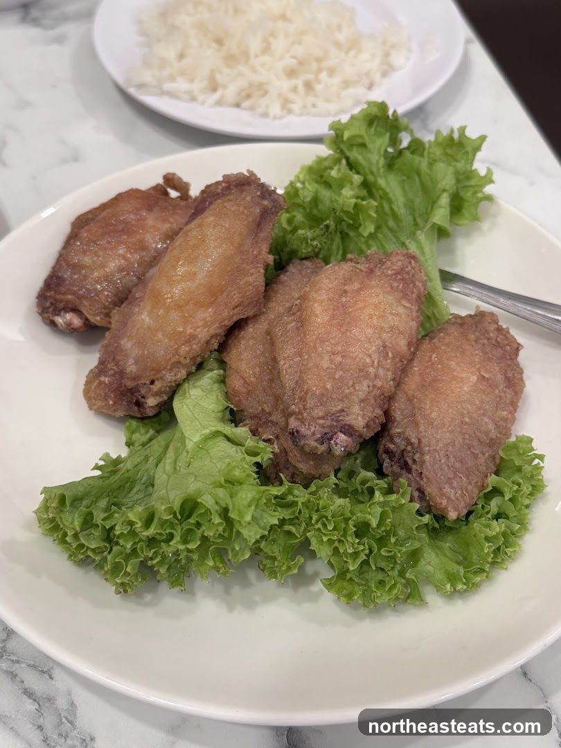 Fried Chicken Wings with Rice