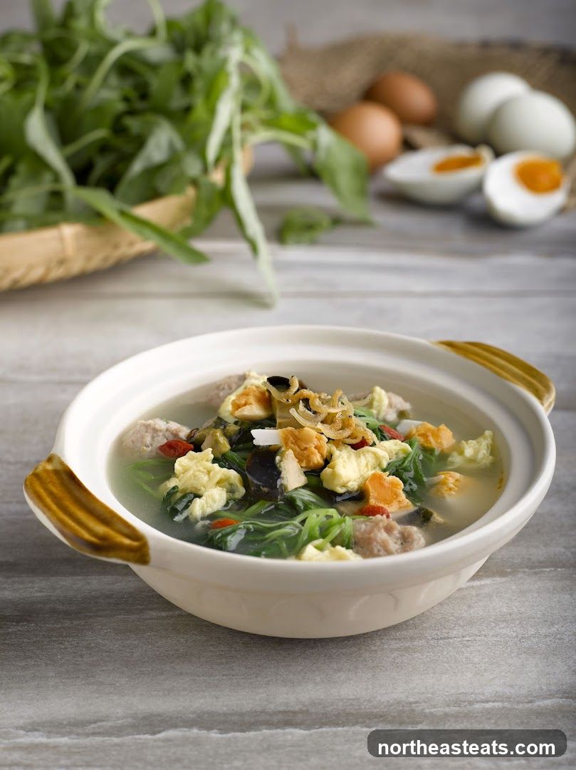 Soup with Pork Balls and Vegetables