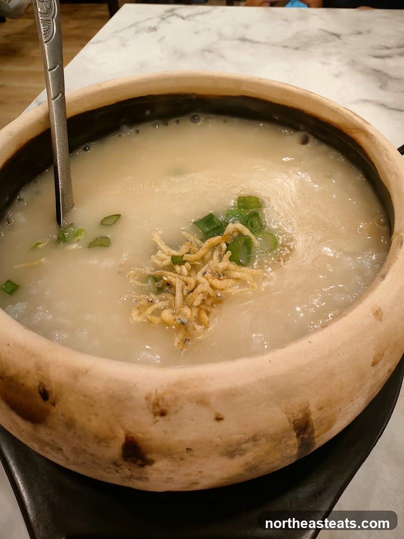 Congee with Fried Anchovies and Scallions