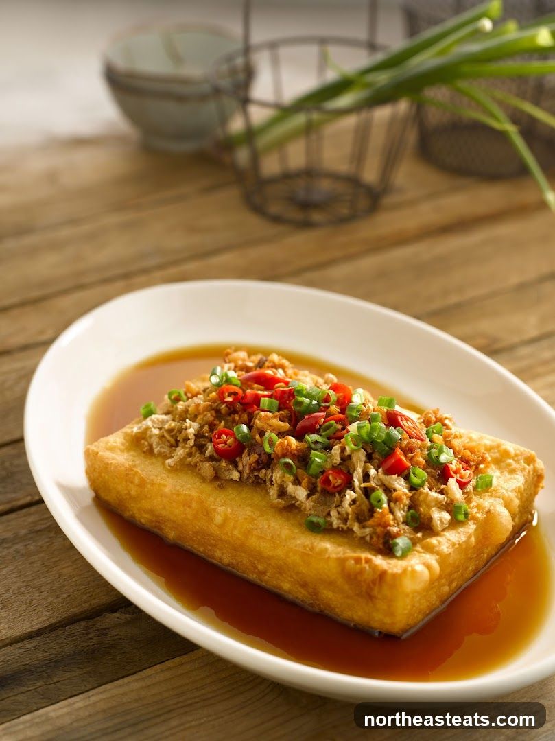 Fried Tofu with Toppings