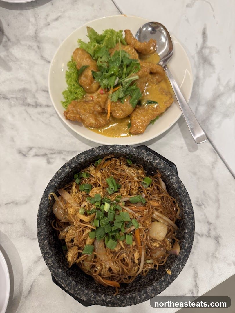 Two dishes of food