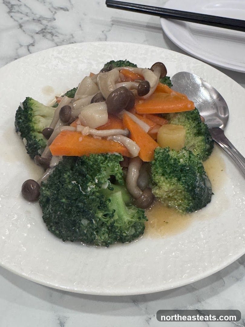 Stir-fried Broccoli and Mushrooms