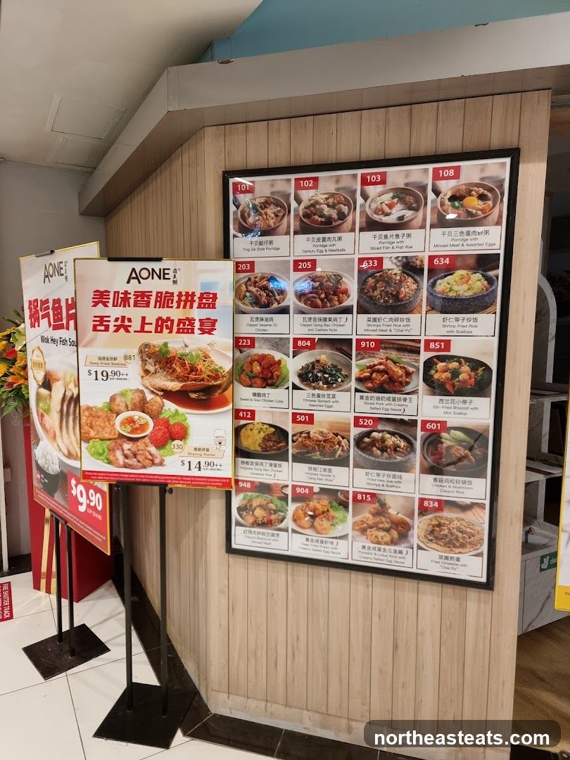 Restaurant Menu Display