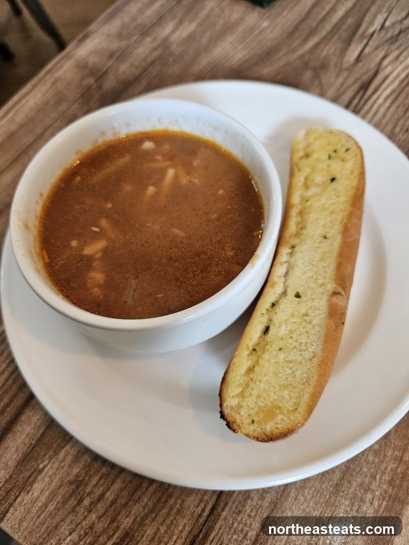 Soup and Garlic Bread