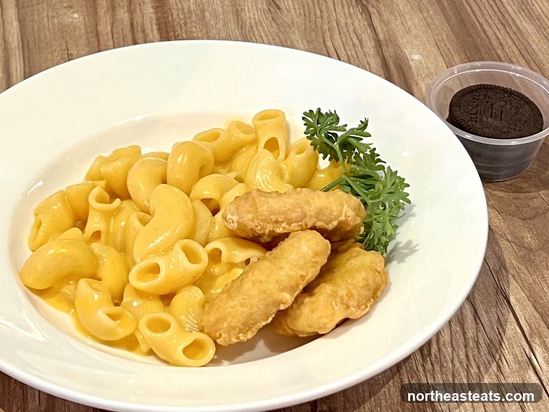 Macaroni and Cheese with Chicken Nuggets