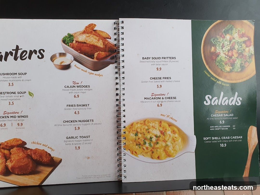 Starters and Salads Menu