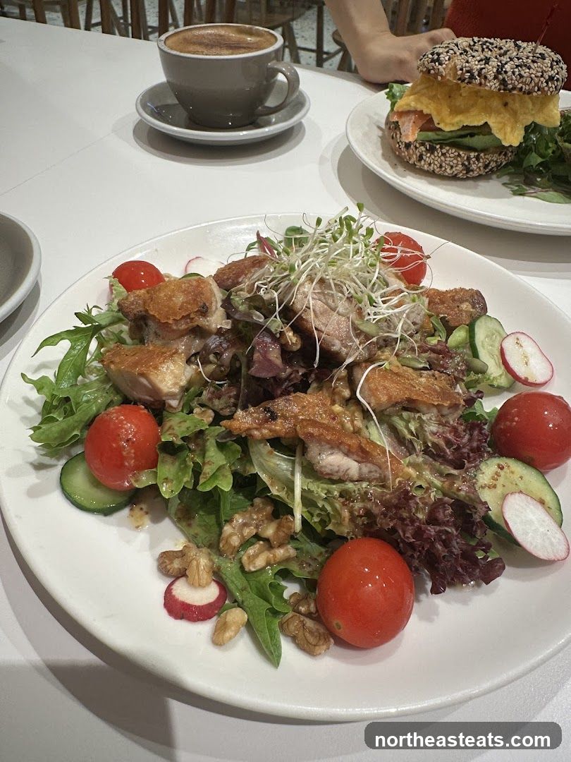 Salad and Bagel