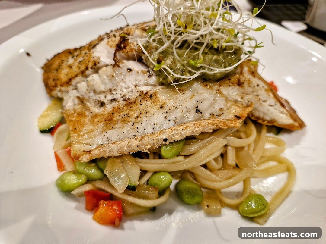 Fish with Pasta and Vegetables